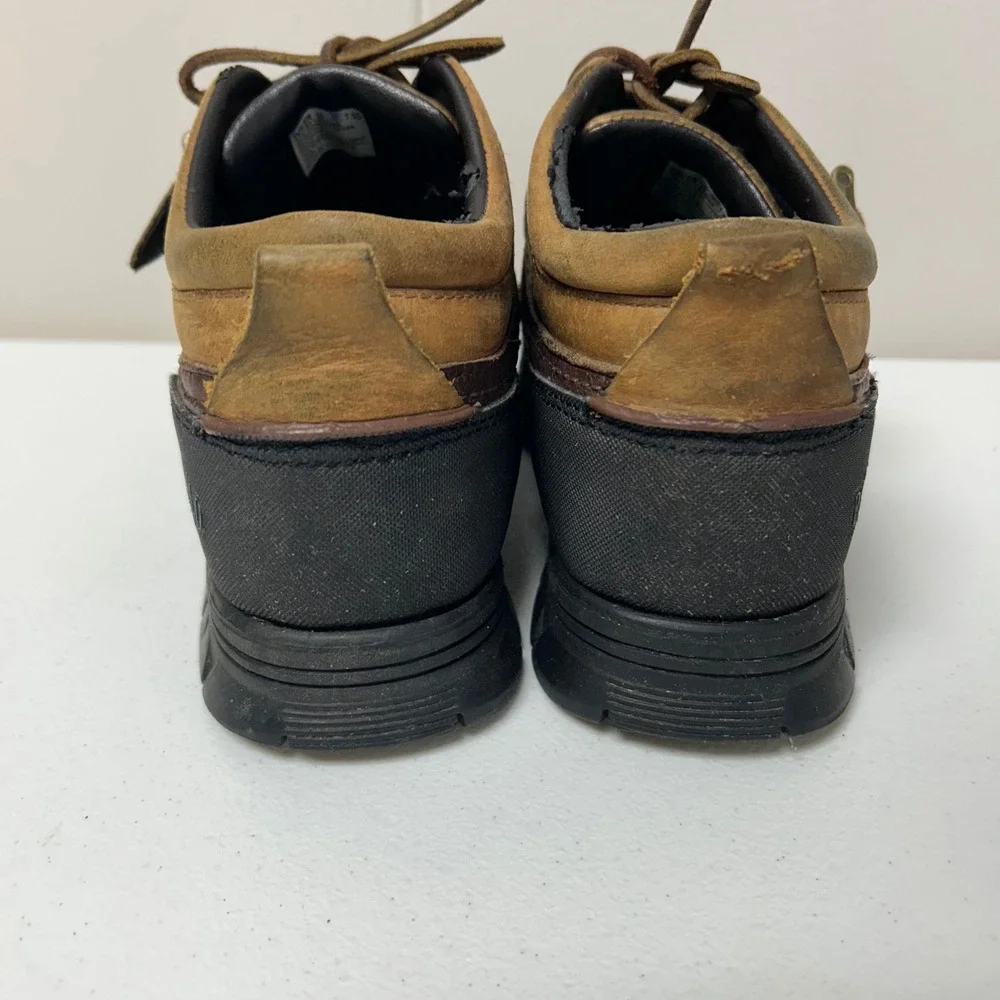 Polo Ralph Lauren Dover III Duck Boots Mens 7.5D Brown Leather Buckle Strap